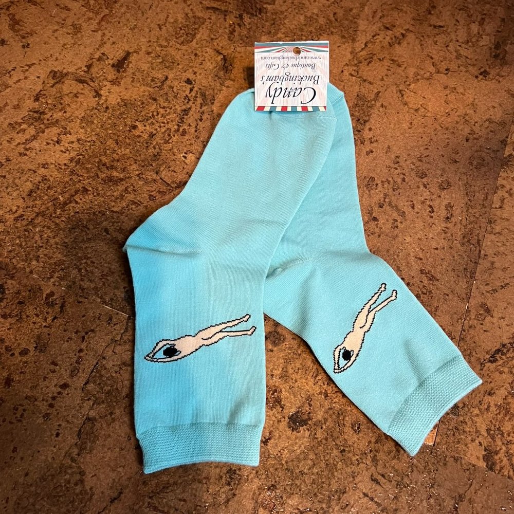 5/$20 Light Blue Swimmer socks